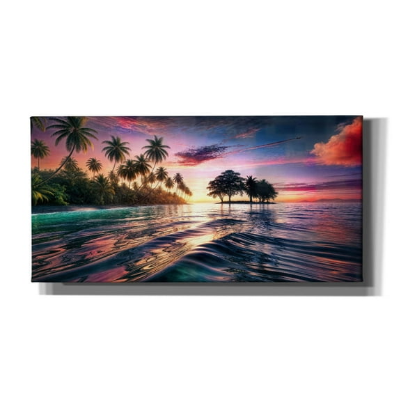 Epic Graffiti 'Tropical Sunrise' by Rey Klimt Canvas Wall Art, 40" x 20"