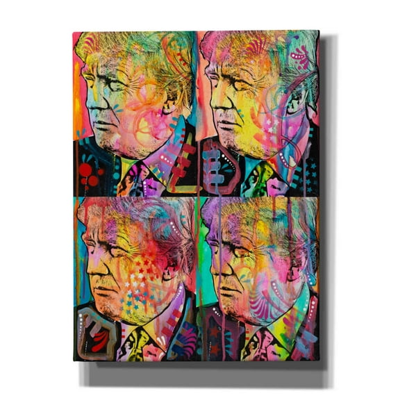 Epic Graffiti 'Trump 4 Up' by Dean Russo, Canvas Wall Art, 12"x16"