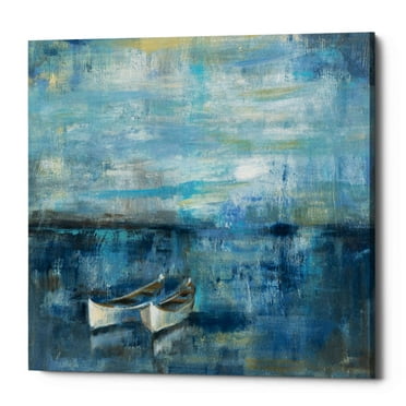 Epic Graffiti  "Two Boats" by Silvia Vassileva, Giclee Canvas Wall Art, 12"x12" 18" x 18"