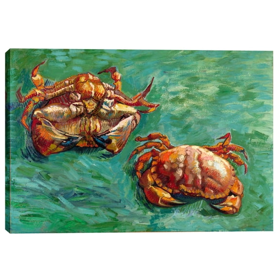 Epic Graffiti 'Two Crabs' by Vincent Van Gogh Canvas Wall Art, 12" x 18"