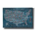 thumbnail image 1 of Epic Graffiti 'US City Map on Wood Blue' by Michael Mullan, Canvas Wall Art, 60"x40", 1 of 3