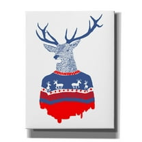 Epic Graffiti 'Ugly Winter Pullover' by Robert Farkas, Giclee Canvas Wall Art, 26"x34"