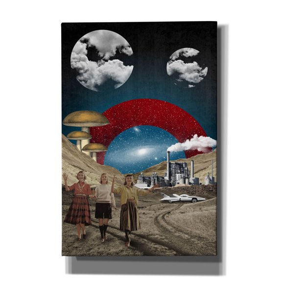 Epic Graffiti 'Uncertain Future' by Elo Marc, Canvas Wall Art, 12"x18"