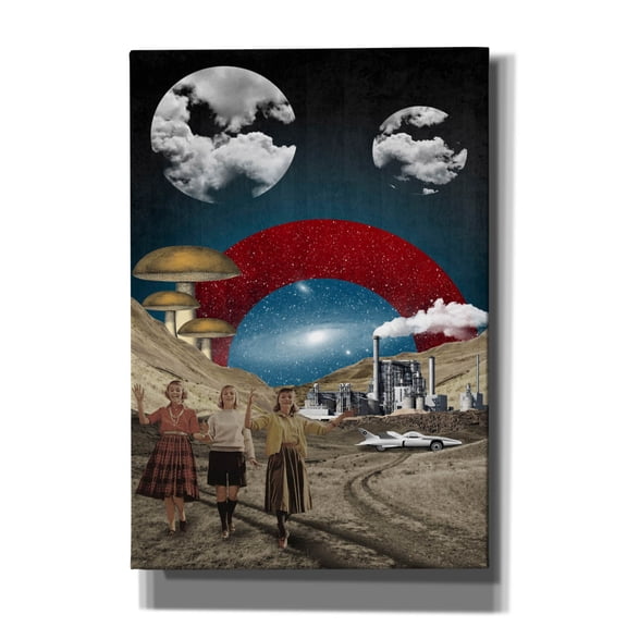 Epic Graffiti 'Uncertain Future' by Elo Marc, Canvas Wall Art, 18"x26"