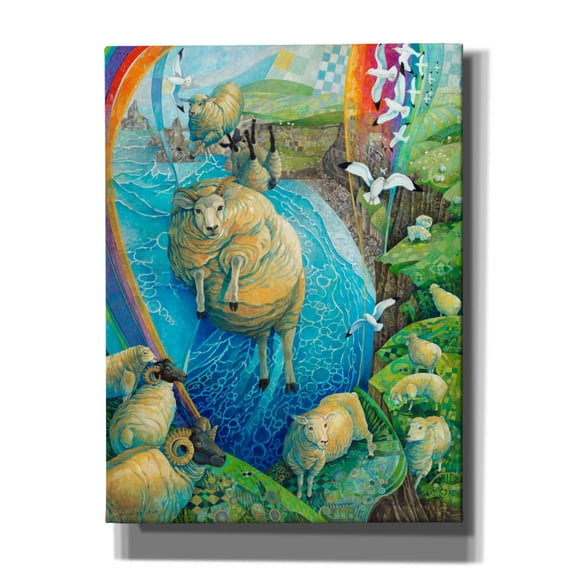 Epic Graffiti 'Under The Rainbow' by David Galchutt Canvas Wall Art, 12" x 16"