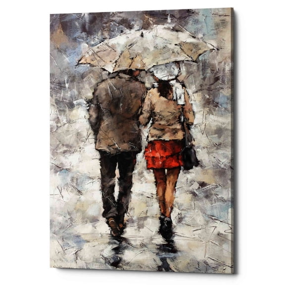 Epic Graffiti 'Under The Umbrella' by Alexander Gunin, Canvas Wall Art, 26"x40"