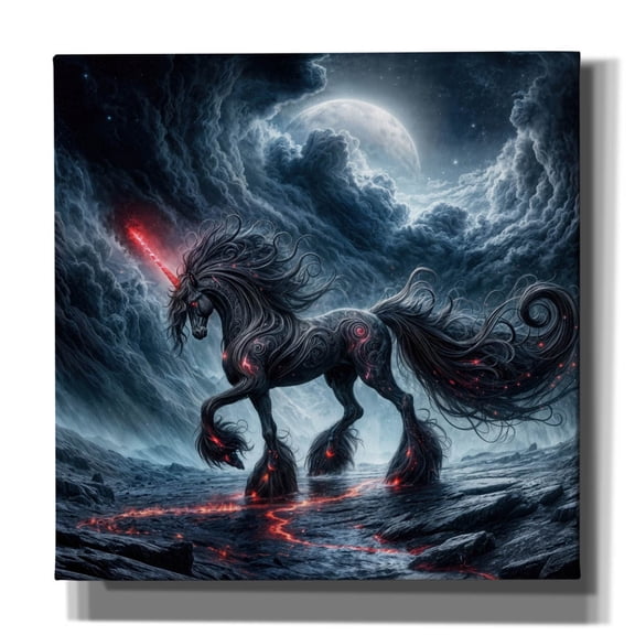 Epic Graffiti 'Unicorn Beast' by KIR.DART Canvas Wall Art, 26" x 26"