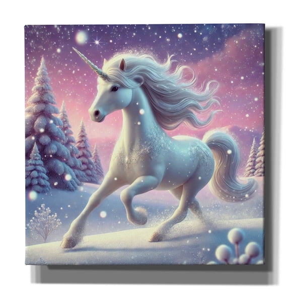 Epic Graffiti 'Unicorn Running' by Rey Klimt Canvas Wall Art, 26" x 26"
