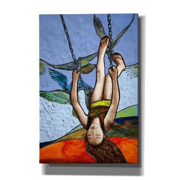 Epic Graffiti 'Up' by Rita Shimelfarb, Giclee Canvas Wall Art, 12"x18"