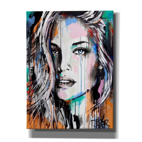 Epic Graffiti 'Valery' by Loui Jover, Canvas, Wall Art, 40"x54"