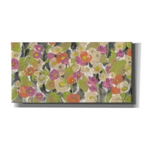 Epic Graffiti 'Velvety Florals' by Silvia Vassileva, Canvas Wall Art, 40"x20"