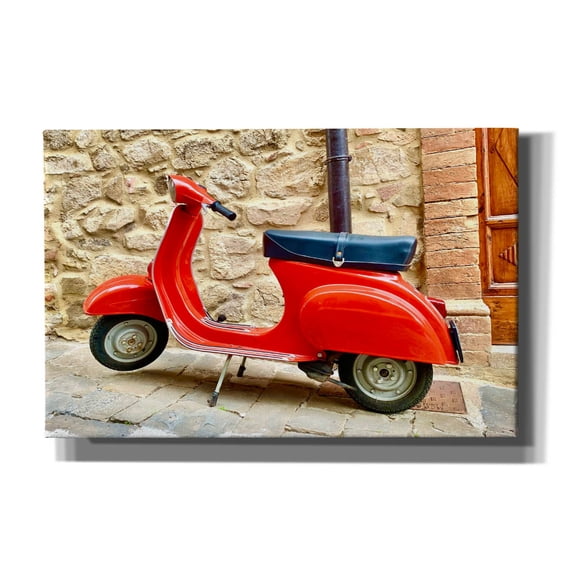 Epic Graffiti 'Vespa Rossa' by IMB, Canvas Wall Art, 40"x26"