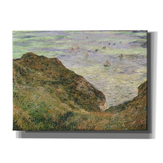 Epic Graffiti 'View Over The Sea' by Claude Monet, Giclee Canvas Wall Art, 54"x40"