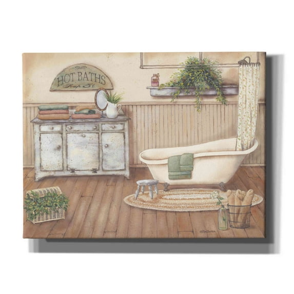 Epic Graffiti 'Vintage Bath I' by Pam Britton, Canvas Wall Art, 34"x26"