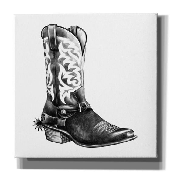 Epic Graffiti 'Vintage Cowboy II' by Grace Popp, Giclee Canvas Wall Art, 12"x12"