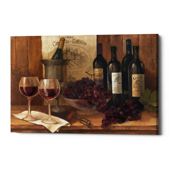 Epic Graffiti 'Vintage Wine' by Albena Hristova, Canvas Wall Art, 18"x12"