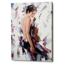 Epic Graffiti 'Violinist' by Alexander Gunin, Canvas Wall Art, 12"x18"