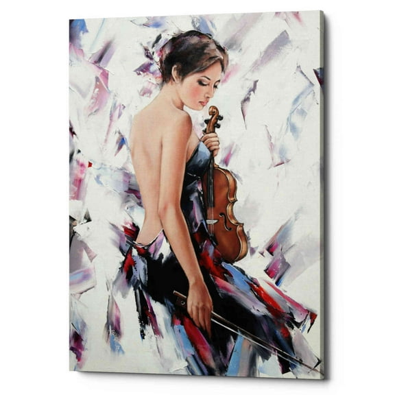 Epic Graffiti 'Violinist' by Alexander Gunin, Canvas Wall Art, 12"x18"