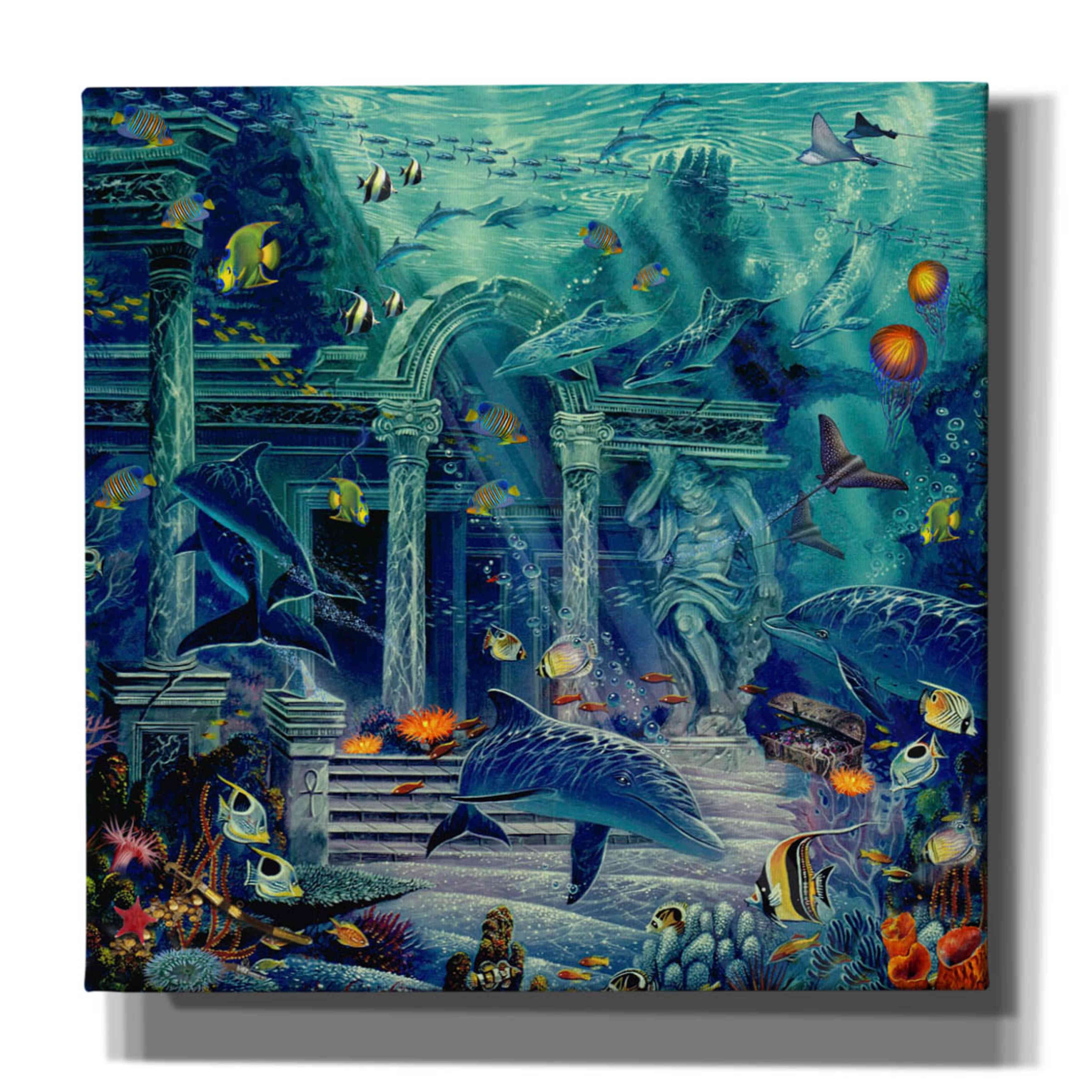 Epic Graffiti 'Visions of Atlantis' by Enright, Canvas Wall Art
