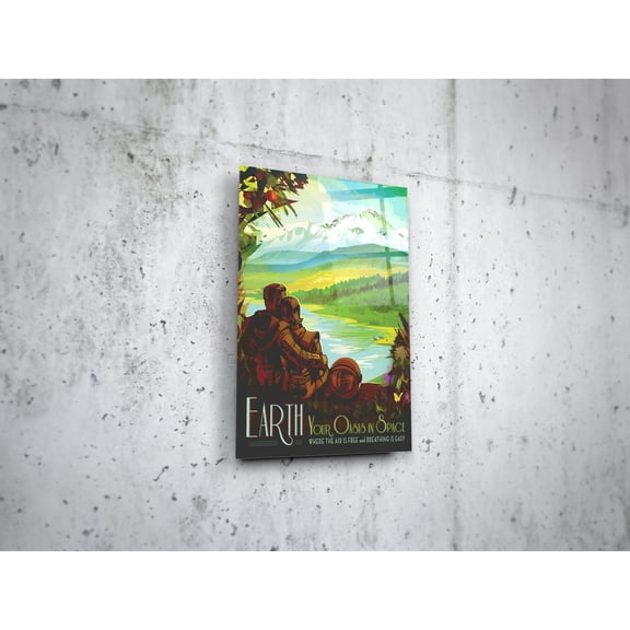 Epic Graffiti Visions of the Future: Earth Acrylic Wall Art, 20" x 28"