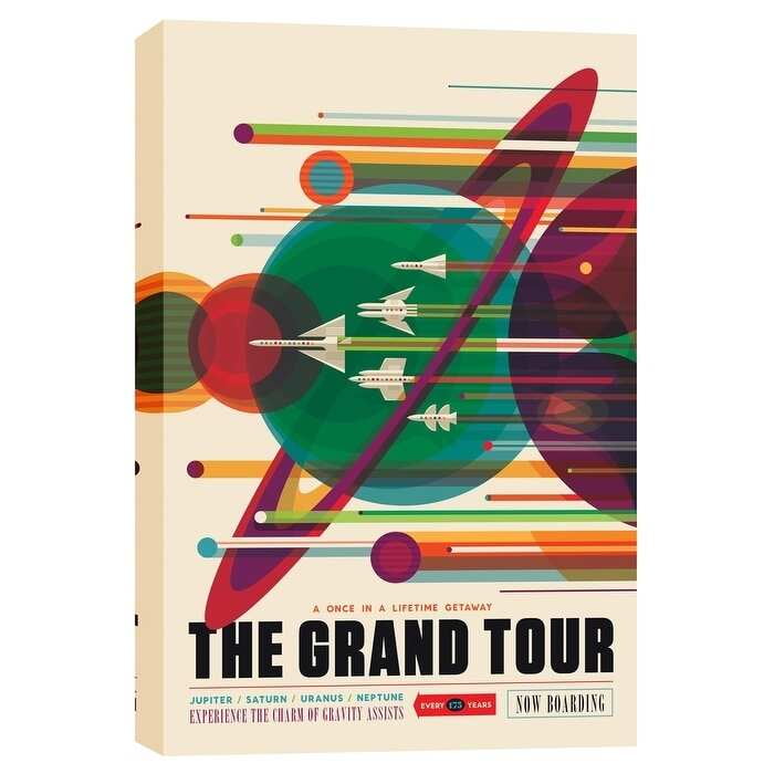 Retro NASA Space Travel Poster Canvas Art