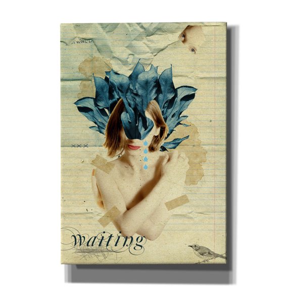 Epic Graffiti 'Waiting' by Elo Marc, Canvas Wall Art, 18"x26"