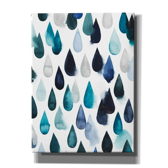 Epic Graffiti 'Water Drops II' by Grace Popp, Canvas Wall Art, 40"x54"