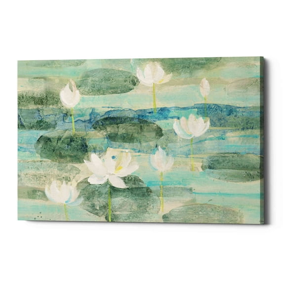 Epic Graffiti 'Water Lilies Bright' by Albena Hristova, Canvas Wall Art, 40"x26"