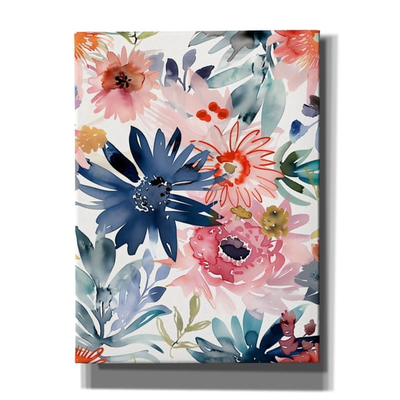 Epic Graffiti 'Watercolor Floral 1'  by Andreas Magnusson Canvas Wall Art, 40" x 54"