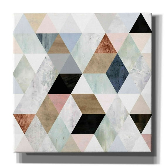 Epic Graffiti 'Watercolor Mosaic I' by Victoria Borges, Canvas Wall Art, 37"x37"