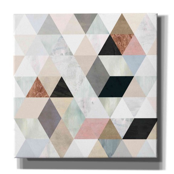 Epic Graffiti 'Watercolor Mosaic II' by Victoria Borges, Canvas Wall Art, 12"x12"