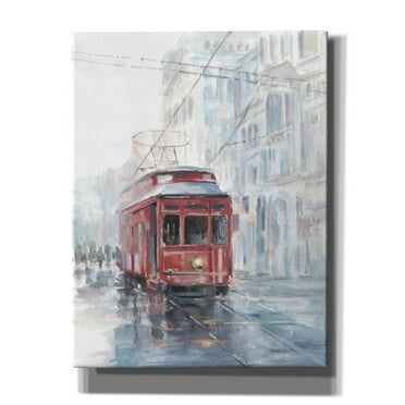 Epic Graffiti 'Watercolor Streetcar Study II' by Ethan Harper Canvas Wall Art, 26"x34"
