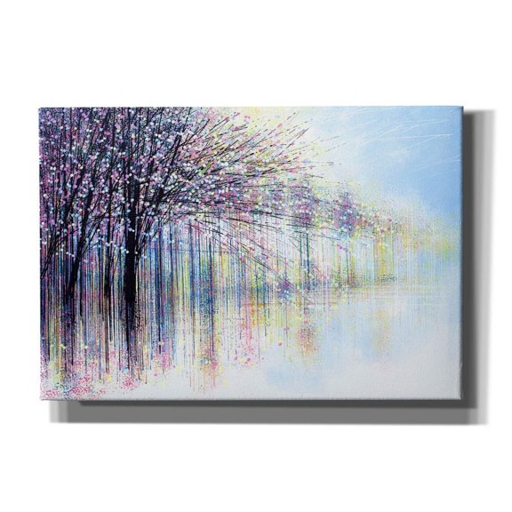 Epic Graffiti 'Waterside Spring Blossom' by Marc Todd, Canvas Wall Art, 26"x18"