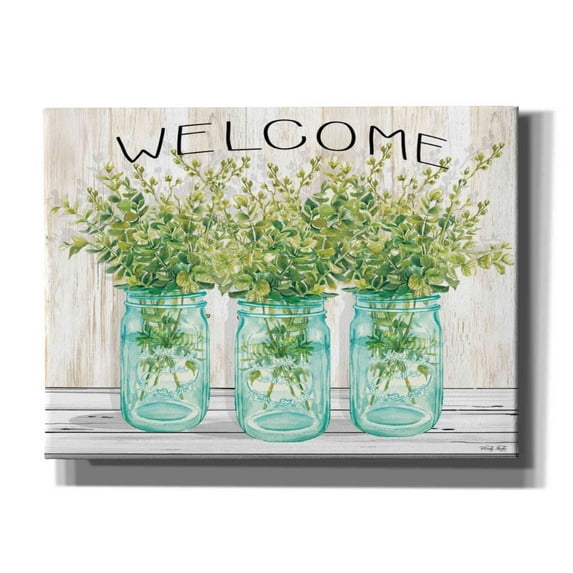 Epic Graffiti 'Welcome Glass Jars' by Cindy Jacobs, Canvas Wall Art, 54"x40"