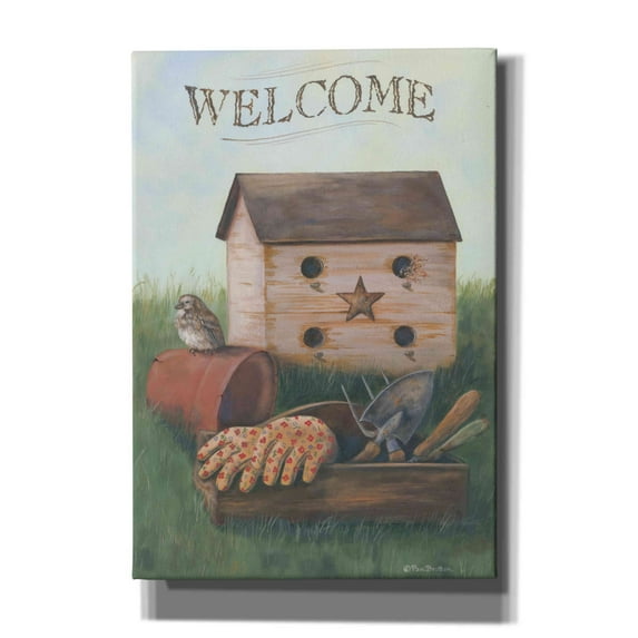 Epic Graffiti 'Welcome Spring' by Pam Britton, Canvas Wall Art, 18"x26"