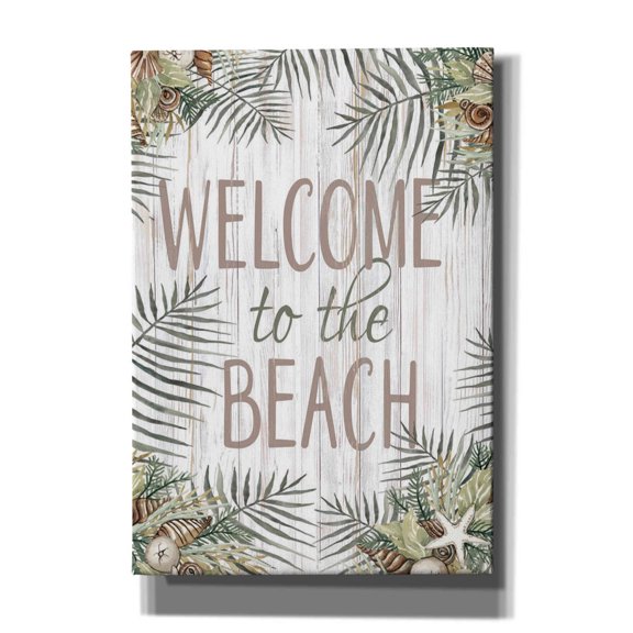 Epic Graffiti 'Welcome to the Beach' by Cindy Jacobs, Canvas Wall Art, 18"x26"