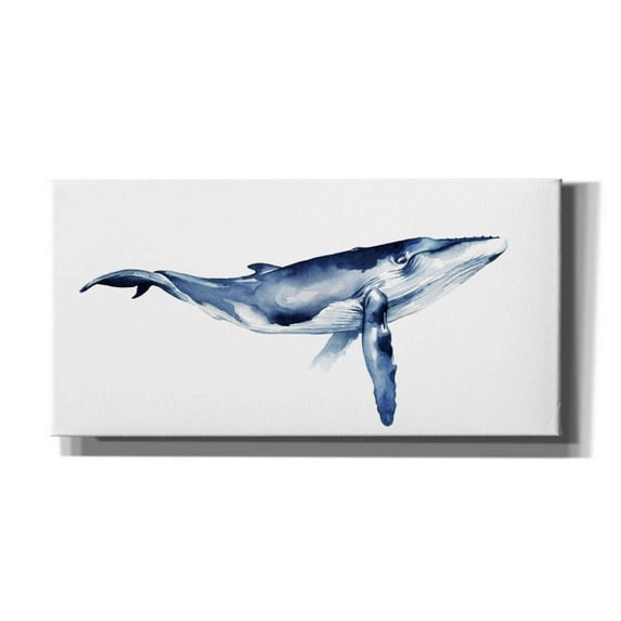 Epic Graffiti 'Whale Portrait I' by Grace Popp, Canvas Wall Art, 24"x12"
