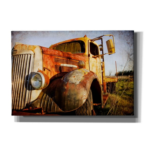 Epic Graffiti 'White Truck, Driver'S Side' by Jessica Rogers, Canvas Wall Art, 26"x18"