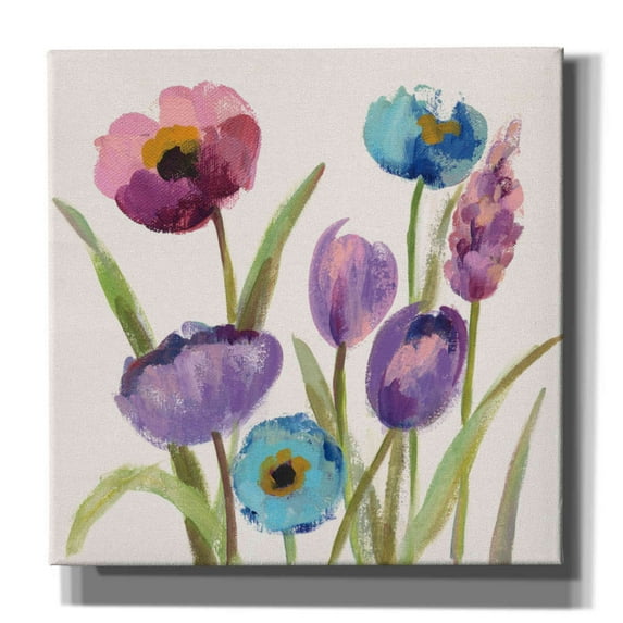 Epic Graffiti 'Wild Garden II' by Silvia Vassileva, Canvas Wall Art, 37"x37"