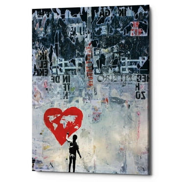 Epic Graffiti 'Wild World' by DB Waterman, Canvas Wall Art, 26"x34"