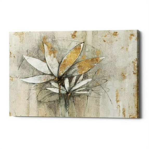 Epic Graffiti "Windflowers Gold" by Avery Tillmon, Giclee Canvas Wall Art, 12"x18"