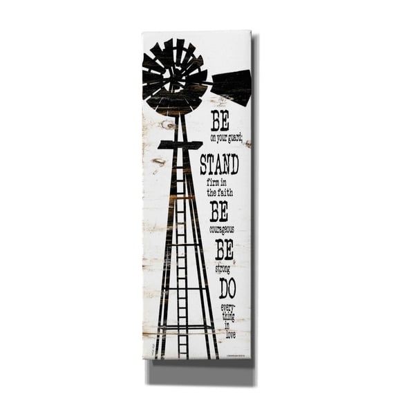 Epic Graffiti 'Windmill Be On Your Guard' by Cindy Jacobs, Canvas Wall Art, 20"x60"