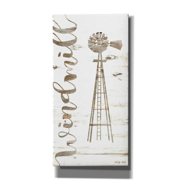 Epic Graffiti 'Windmill' by Cindy Jacobs, Canvas Wall Art, 12"x24"