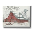thumbnail image 1 of Epic Graffiti 'Winter Barn with Pickup Truck' by Cindy Jacobs, Canvas Wall Art, 34"x26", 1 of 8