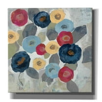 Epic Graffiti 'Winter Flowers II' by Silvia Vassileva, Canvas Wall Art, 18"x18"