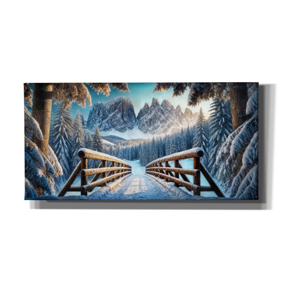 Epic Graffiti 'Winter Walk Landscape' by Rey Klimt Canvas Wall Art, 40" x 20"