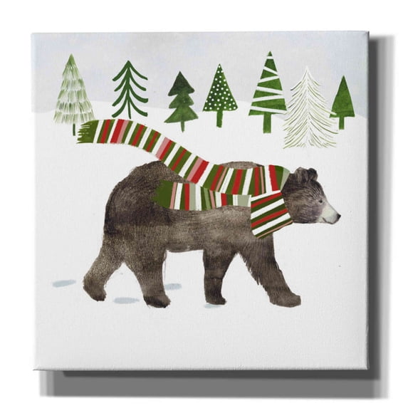 Epic Graffiti 'Wood Land Christmas I' by Victoria Borges, Canvas Wall Art, 12"x12"