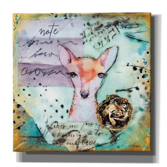 Epic Graffiti 'Wood Land Whimsy 1' by Britt Hallowell, Canvas Wall Art, 26"x26"