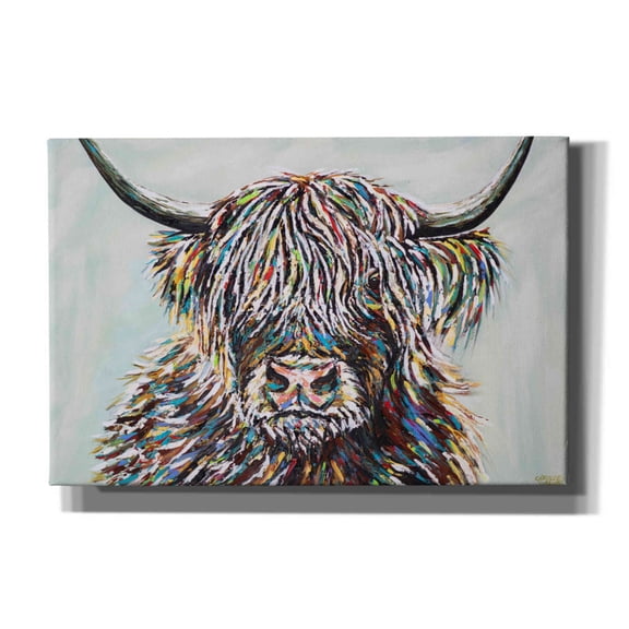 Epic Graffiti 'Woolly Highland II' by Carolee Vitaletti, Canvas Wall Art, 60"x40"