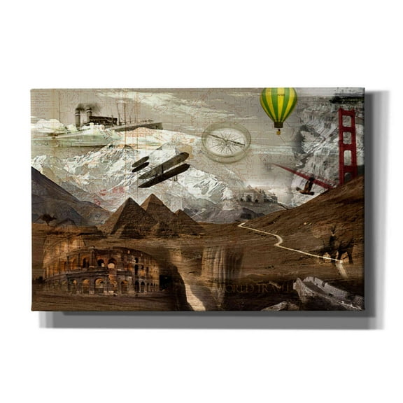 Epic Graffiti 'World Travel' by GraphINC, Giclee Canvas Wall Art, 60"x40"
